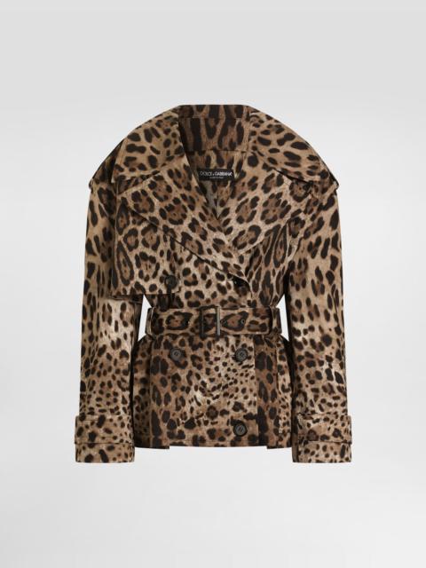 Dolce & Gabbana Leo-print cotton drill jacket