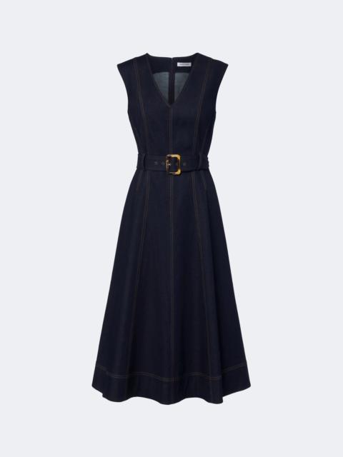 VERONICA BEARD Cosette belted denim midi dress