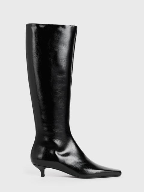 Totême The Slim Knee-High Boot black patent