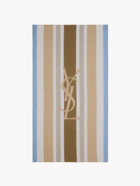 SAINT LAURENT CASSANDRE STRIPED STOLE IN COTTON AND SILK