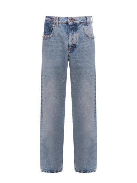 Contrast-effect denim Straigth Fit jeans