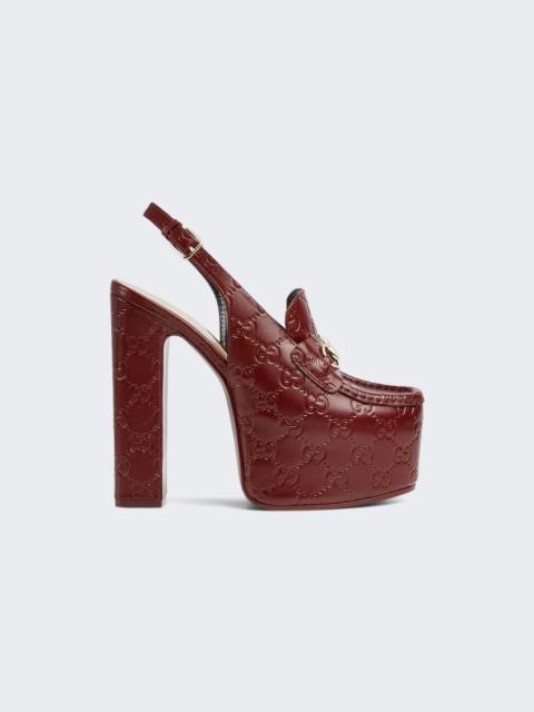 GUCCI 여자의 말 비트 플랫폼 loafer slingback