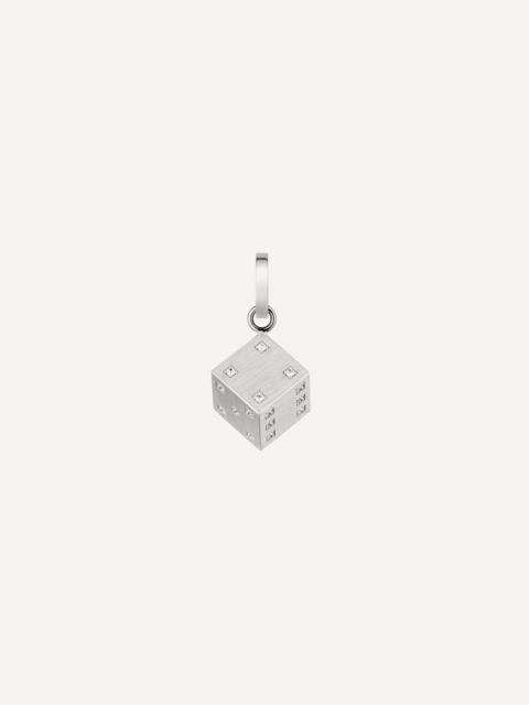 MARIE LICHTENBERG 18ct White Gold Dado Diamond Dice Charm
