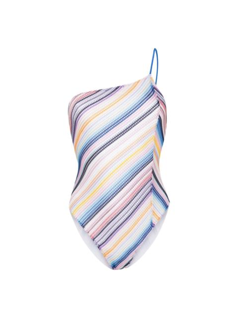 Missoni striped open-knit swimsuit