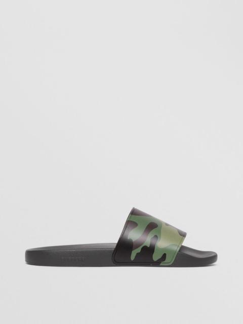 Burberry Camouflage Print Slides