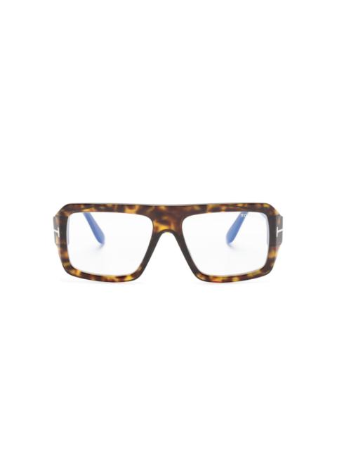 TOM FORD tortoiseshell-effect square-frame glasses