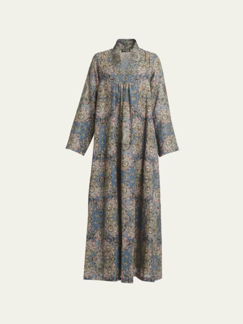 Kamilah Tapestry Bloom Linen Dress