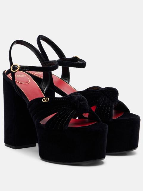 Valentino Crasher 125 velvet platform sandals