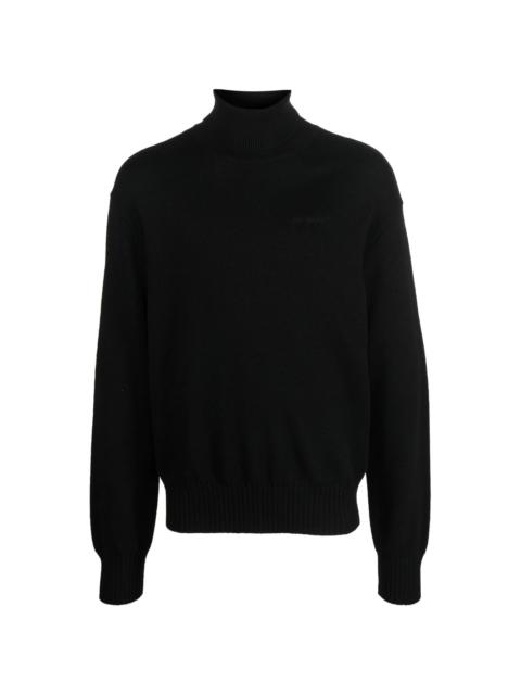 roll-neck wool jumper