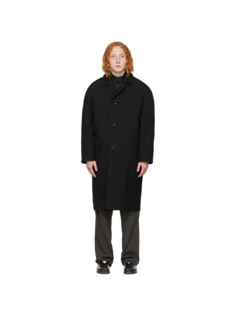 Lemaire Black Crombie Coat