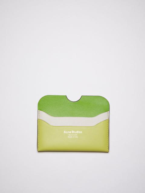 Acne Studios Leather card case - Multi green
