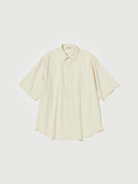AURALEE WASHED FINX TWILL BIG HALF SLEEVED SHIRT
