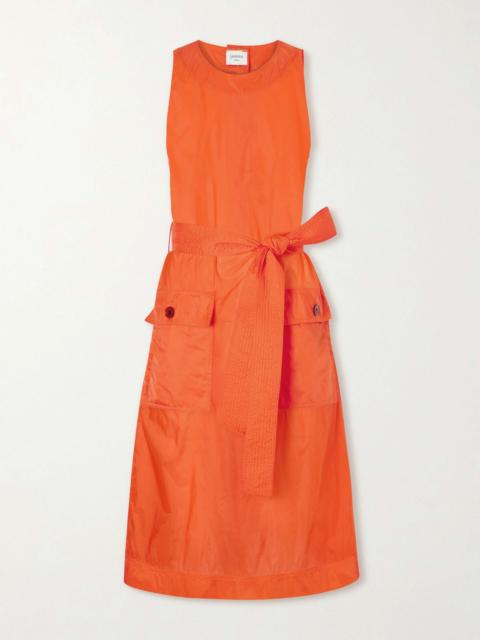 SAINT LAURENT Buttoned front midi dress Orange