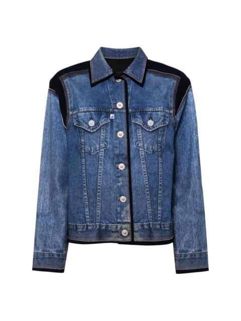 pushBUTTON contrasting denim jacket