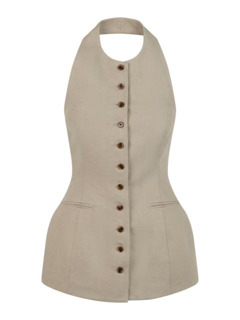 HEIRLOME Lupita Linen Top green