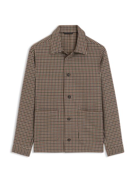 BOSS RELAXED-FIT WOOL-BLEND JACKET WITH VICHY CHECK