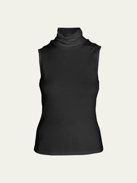 Theory Sleeveless Turtleneck Ribbed Sweater