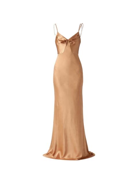 ELISABETTA FRANCHI mermaid-silhouette satin maxi dress