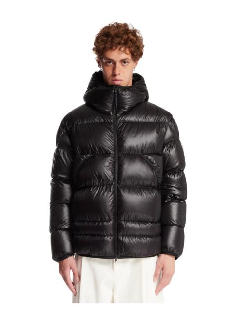 Moncler Black Anapo Hooded Midi Down Jacket