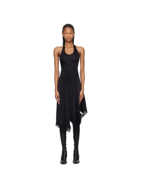 VETEMENTS Black Twisted Lingerie Midi Dress