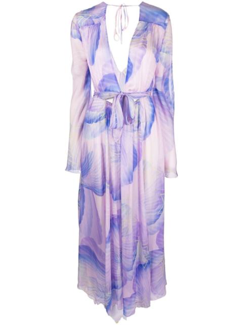forte_forte floral-print silk dress