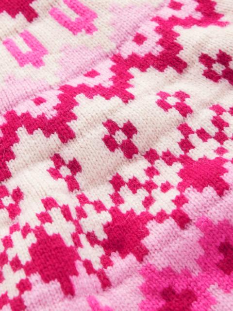 BODEN Mae Fair Isle Knitted Sweater-Red Bud Melange