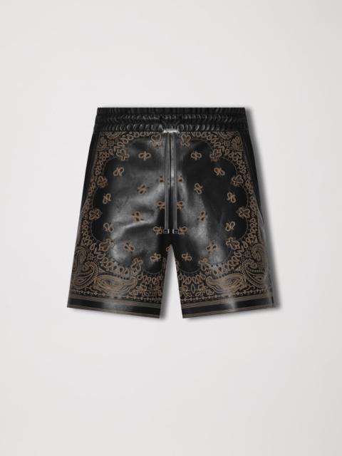 AMIRI LEATHER BANDANA SHORT