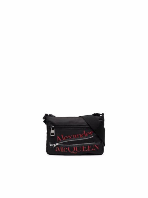 Alexander McQueen logo-print crossbody zip pouch
