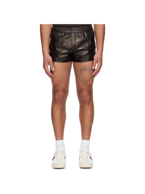 TOM FORD Black Light Nappa Leather Shorts