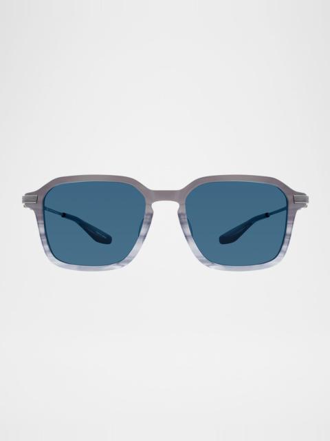 BARTON PERREIRA Men's Delon Acetate and Titanium Rectangle Sunglasses