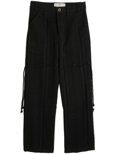 Song for the Mute chain-lace wide-leg trousers