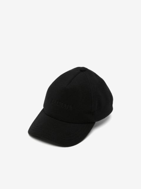 Balmain logo-embroidered wool cap
