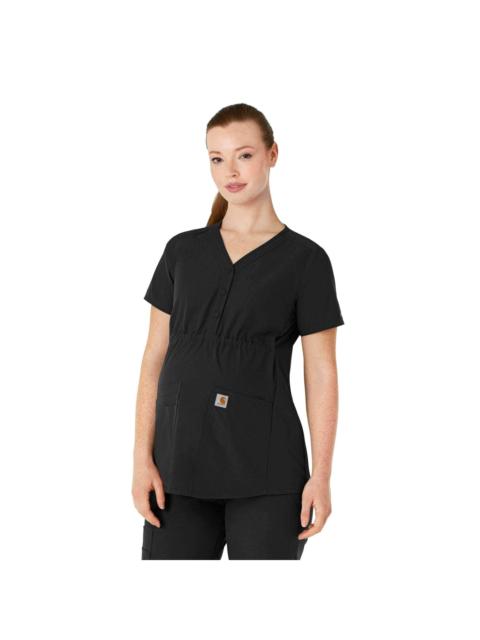 Carhartt Women's Force Essentials Henley Maternity Scrub Top