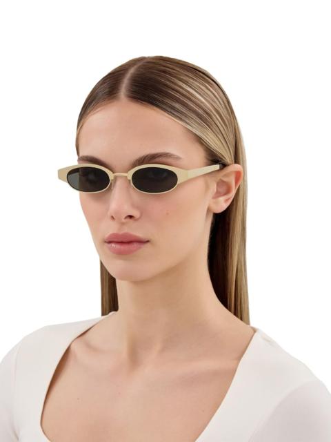 Alexander McQueen Men's Ellipse 48MM Oval Sunglasses - Gold Black