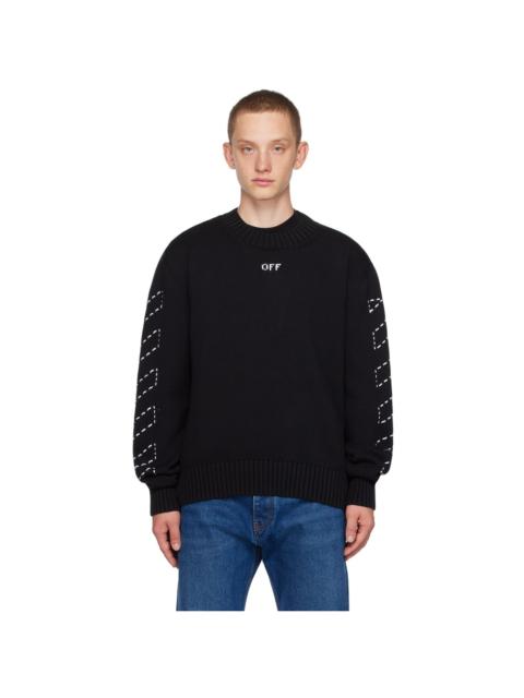 Off-White Black Stitch Arr Diags Sweater