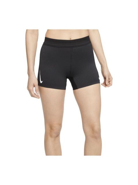 Nike (WMNS) Nike Aeroswift Casual Sports Breathable Tight Running Shorts Black CJ2368-010