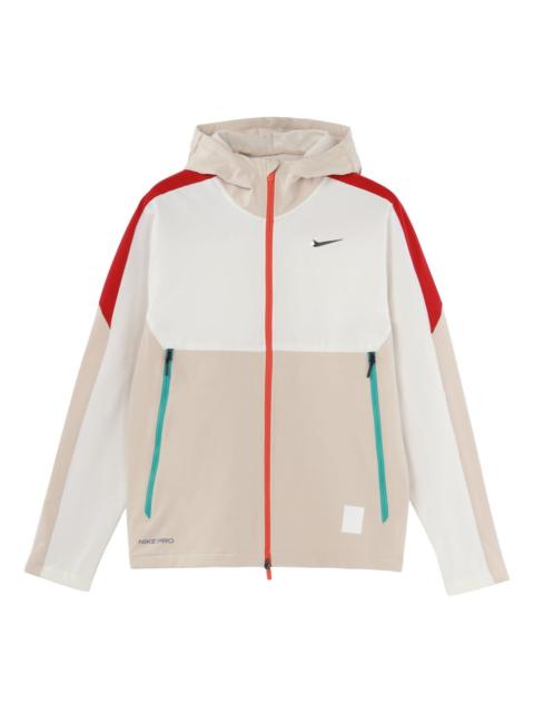 Nike Men's Nike Casual Sports Logo Hooded Long Sleeves Sail White Jacket DQ5064-133