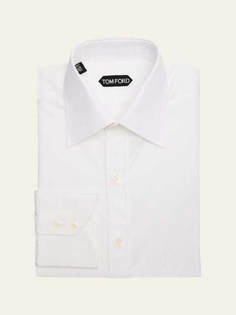 TOM FORD Men's Cotton Point-Collar Dress Shirt