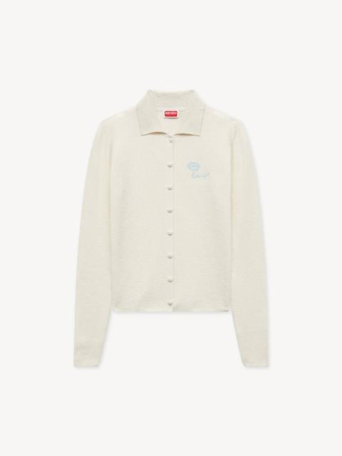 KENZO 'KENZO Tulip' embroidered cardigan in spongy cotton
