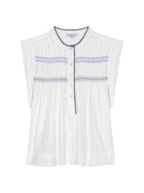 Rails Women's Willow Pleated Cotton Top - White