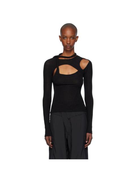 OTTOLINGER Black Layered Cutout T-shirt