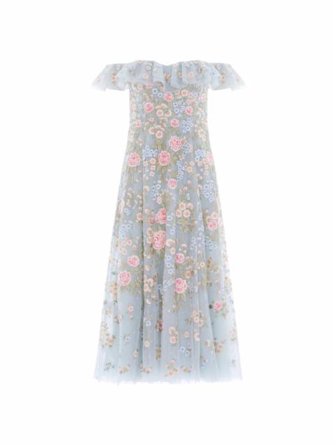 Needle & Thread Antoinettes Floral Off-Shoulder Ballerina Dress
