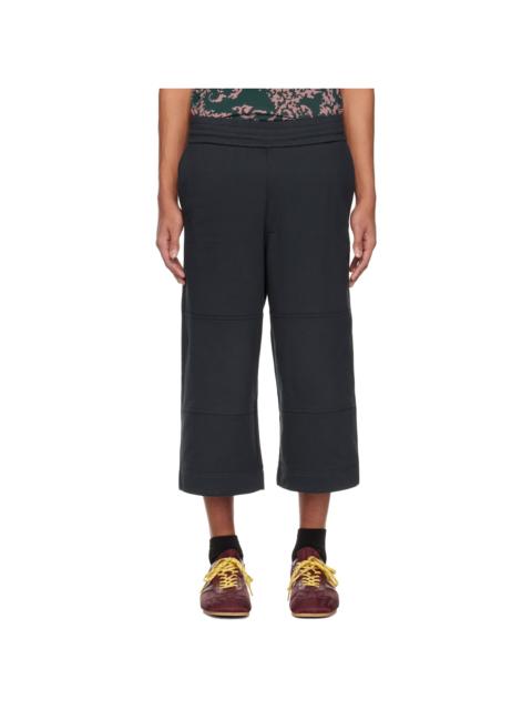 Dries Van Noten Black Loose Cotton Shorts