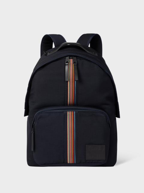 Paul Smith Navy 'Signature Stripe' Backpack