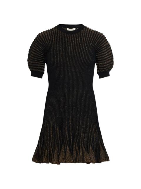 ULLA JOHNSON Talie puffed-sleeve striped mini dress