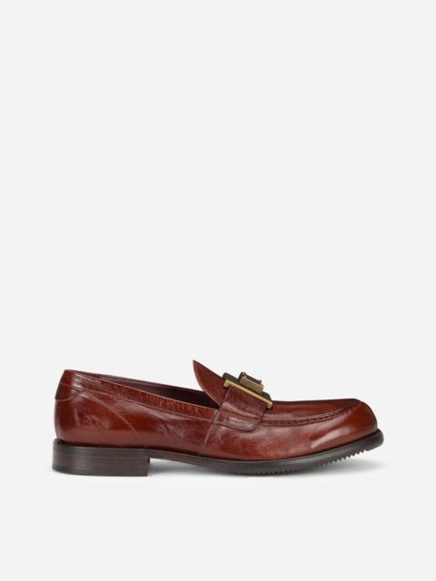 Mino calfskin loafers with branded plate