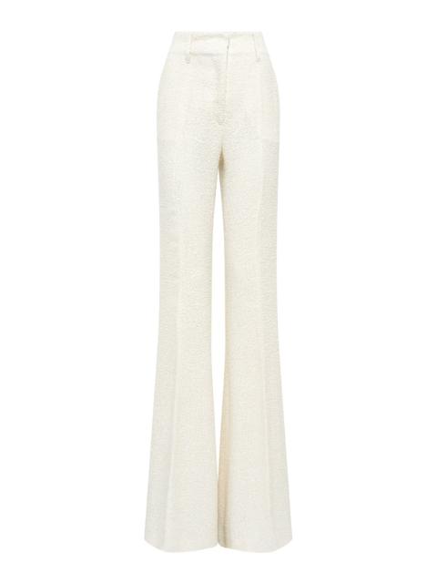 GABRIELA HEARST Rhein Flare Pant in Ivory Silk Boucle