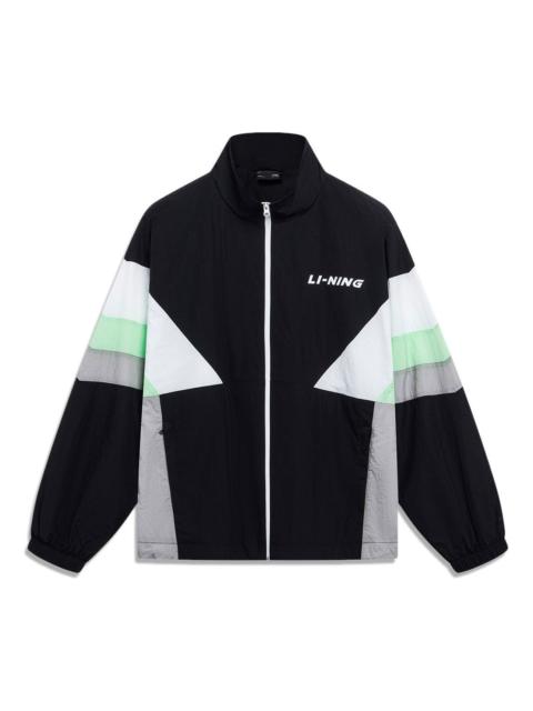 Li-Ning Li-Ning Graphic Color Block Jacket 'Black White Green' AJDT503-3