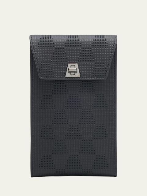 AKRIS Anouk Lasercut Grid Phone Pouch Bag