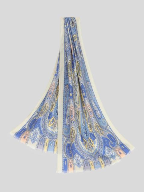 Etro PAISLEY SILK AND CASHMERE SCARF